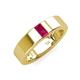 3 - Carter 0.30 ct Baguette Shape Ruby Men Wedding Band (5 mm) 