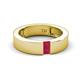 5 - Carter 0.30 ct Baguette Shape Ruby Men Wedding Band (5 mm) 