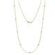 1 - Adia (9 Stn/2mm) Peridot on Cable Necklace 