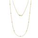 1 - Adia (9 Stn/2mm) Yellow Sapphire on Cable Necklace 