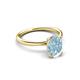 3 - Solina 1.86 ctw Oval Shape Aquamarine accented Lab Grown Diamond Hidden Halo Engagement Ring 