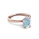 3 - Solina 1.86 ctw Oval Shape Aquamarine accented Lab Grown Diamond Hidden Halo Engagement Ring 