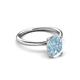 3 - Solina 1.86 ctw Oval Shape Aquamarine accented Lab Grown Diamond Hidden Halo Engagement Ring 
