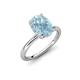 4 - Solina 1.86 ctw Oval Shape Aquamarine accented Lab Grown Diamond Hidden Halo Engagement Ring 
