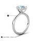 5 - Solina 1.86 ctw Oval Shape Aquamarine accented Lab Grown Diamond Hidden Halo Engagement Ring 