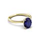 3 - Solina 2.61 ctw Oval Shape Created Blue Sapphire accented Lab Grown Diamond Hidden Halo Engagement Ring 