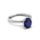 3 - Solina 2.31 ctw Oval Shape Blue Sapphire accented Lab Grown Diamond Hidden Halo Engagement Ring 