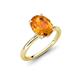 4 - Solina 1.81 ctw Oval Shape Citrine accented Lab Grown Diamond Hidden Halo Engagement Ring 