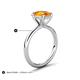 5 - Solina 1.81 ctw Oval Shape Citrine accented Lab Grown Diamond Hidden Halo Engagement Ring 