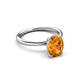 3 - Solina 1.81 ctw Oval Shape Citrine accented Lab Grown Diamond Hidden Halo Engagement Ring 