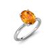4 - Solina 1.81 ctw Oval Shape Citrine accented Lab Grown Diamond Hidden Halo Engagement Ring 