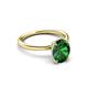 3 - Solina 2.01 ctw Oval Shape Created Emerald accented Lab Grown Diamond Hidden Halo Engagement Ring 