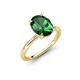 4 - Solina 2.01 ctw Oval Shape Created Emerald accented Lab Grown Diamond Hidden Halo Engagement Ring 