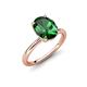 4 - Solina 2.01 ctw Oval Shape Created Emerald accented Lab Grown Diamond Hidden Halo Engagement Ring 