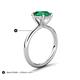 5 - Solina 2.01 ctw Oval Shape Emerald accented Lab Grown Diamond Hidden Halo Engagement Ring 