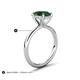 5 - Solina 2.01 ctw Oval Shape Created Emerald accented Lab Grown Diamond Hidden Halo Engagement Ring 
