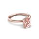 3 - Solina 1.76 ctw Oval Shape Morganite accented Lab Grown Diamond Hidden Halo Engagement Ring 