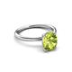 3 - Solina 2.11 ctw Oval Shape Peridot accented Lab Grown Diamond Hidden Halo Engagement Ring 