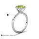 5 - Solina 2.11 ctw Oval Shape Peridot accented Lab Grown Diamond Hidden Halo Engagement Ring 