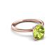 3 - Solina 2.11 ctw Oval Shape Peridot accented Lab Grown Diamond Hidden Halo Engagement Ring 