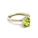 3 - Solina 2.11 ctw Oval Shape Peridot accented Lab Grown Diamond Hidden Halo Engagement Ring 