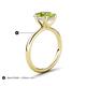 5 - Solina 2.11 ctw Oval Shape Peridot accented Lab Grown Diamond Hidden Halo Engagement Ring 