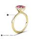 5 - Solina 1.76 ctw Oval Shape Pink Tourmaline accented Lab Grown Diamond Hidden Halo Engagement Ring 