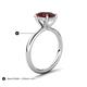 5 - Solina 2.31 ctw Oval Shape Red Garnet accented Lab Grown Diamond Hidden Halo Engagement Ring 