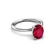 3 - Solina 2.61 ctw Oval Shape Created Ruby accented Lab Grown Diamond Hidden Halo Engagement Ring 