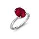 4 - Solina 2.61 ctw Oval Shape Created Ruby accented Lab Grown Diamond Hidden Halo Engagement Ring 
