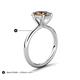 5 - Solina 1.86 ctw Oval Shape Smoky Quartz accented Lab Grown Diamond Hidden Halo Engagement Ring 