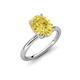 4 - Solina 2.31 ctw Oval Shape Yellow Sapphire accented Lab Grown Diamond Hidden Halo Engagement Ring 