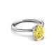 3 - Solina 2.71 ctw Oval Shape Created Yellow Sapphire accented Lab Grown Diamond Hidden Halo Engagement Ring 