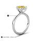 5 - Solina 2.71 ctw Oval Shape Created Yellow Sapphire accented Lab Grown Diamond Hidden Halo Engagement Ring 