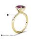 5 - Solina 2.41 ctw Oval Shape Rhodolite Garnet accented Lab Grown Diamond Hidden Halo Engagement Ring 