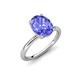 4 - Solina 1.86 ctw Oval Shape Tanzanite accented Lab Grown Diamond Hidden Halo Engagement Ring 