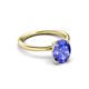 3 - Solina 1.86 ctw Oval Shape Tanzanite accented Lab Grown Diamond Hidden Halo Engagement Ring 