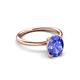 3 - Solina 1.86 ctw Oval Shape Tanzanite accented Lab Grown Diamond Hidden Halo Engagement Ring 