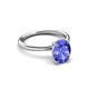 3 - Solina 1.86 ctw Oval Shape Tanzanite accented Lab Grown Diamond Hidden Halo Engagement Ring 