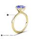 5 - Solina 1.86 ctw Oval Shape Tanzanite accented Lab Grown Diamond Hidden Halo Engagement Ring 