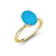 4 - Solina 1.61 ctw Oval Shape Turquoise accented Lab Grown Diamond Hidden Halo Engagement Ring 