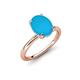 4 - Solina 1.61 ctw Oval Shape Turquoise accented Lab Grown Diamond Hidden Halo Engagement Ring 