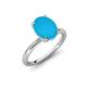 4 - Solina 1.61 ctw Oval Shape Turquoise accented Lab Grown Diamond Hidden Halo Engagement Ring 