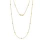 1 - Asta (11 Stn/2mm) Petite Yellow Sapphire and Diamond on Cable Necklace 