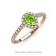 3 - Arella 1.40 ctw Peridot and Lab Grown Diamond Women Halo Engagement Ring 