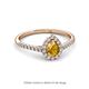 5 - Arella 1.24 ctw Citrine and Lab Grown Diamond Women Halo Engagement Ring 