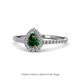 1 - Arella 1.56 ctw Created Alexandrite and Lab Grown Diamond Women Halo Engagement Ring 