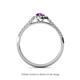 4 - Arella 1.40 ctw Amethyst and Lab Grown Diamond Women Halo Engagement Ring 