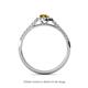 4 - Arella 1.24 ctw Citrine and Lab Grown Diamond Women Halo Engagement Ring 