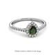 5 - Arella 1.56 ctw Created Alexandrite and Lab Grown Diamond Women Halo Engagement Ring 
